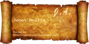 Jenet Anilla névjegykártya